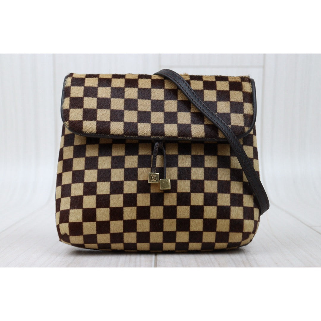 Very Good ( Rank A)｜ LV Gazelle Damier Sauvage Halaco Shoulder Bag Brown ｜S25021023