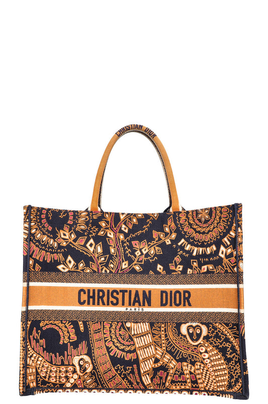 CHRISTIAN DIOR Animal Book Tote Large Monkey