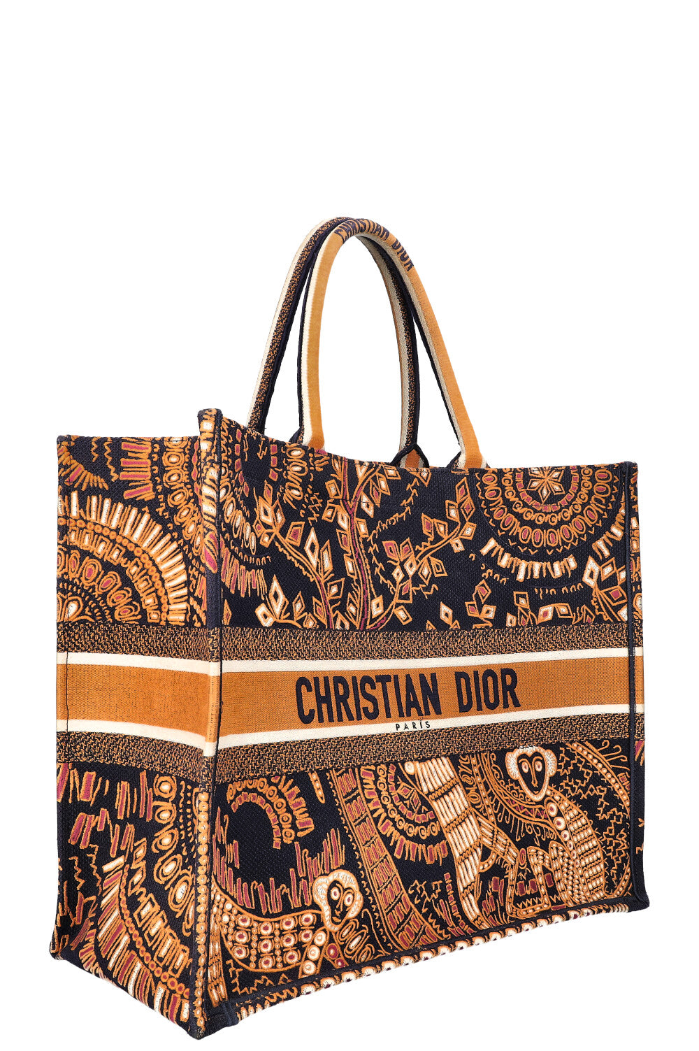 CHRISTIAN DIOR Animal Book Tote Large Monkey