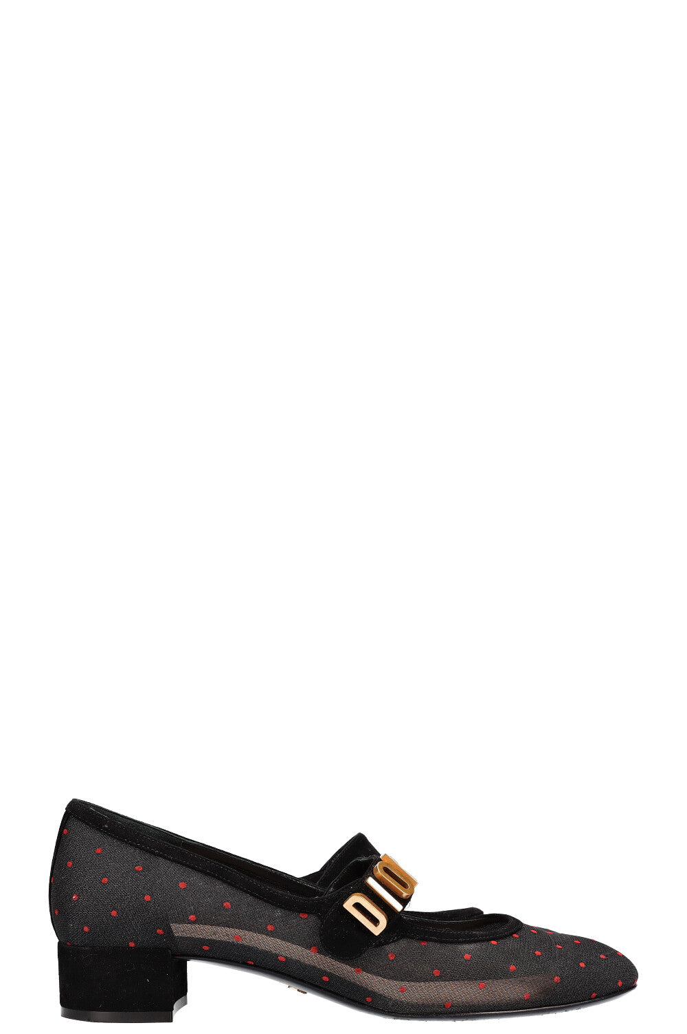 CHRISTIAN DIOR Baby-D Heels Polka Dots Black