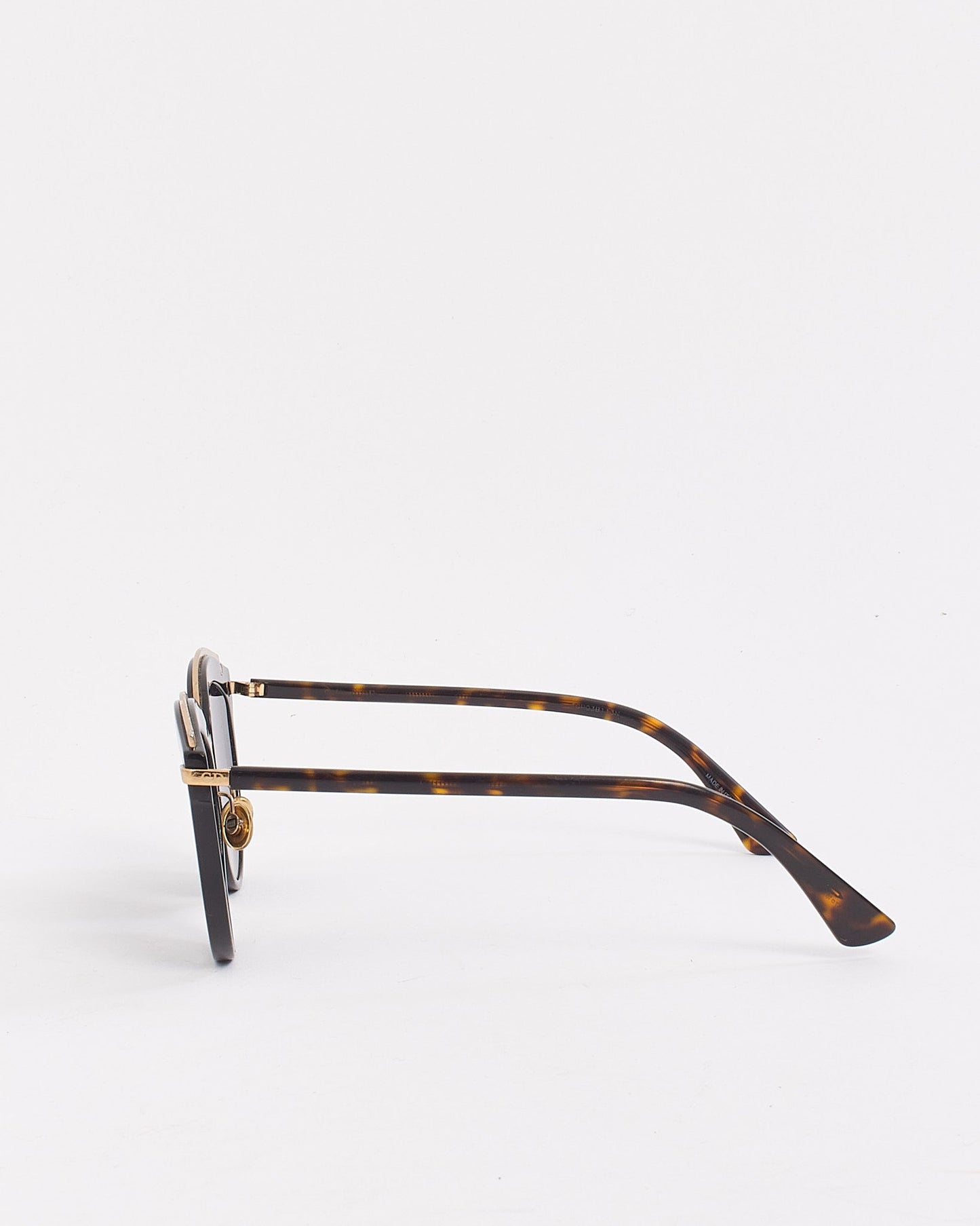 Dior Black/Gold/Tortoise WR 786 Cat Eye Sunglasses
