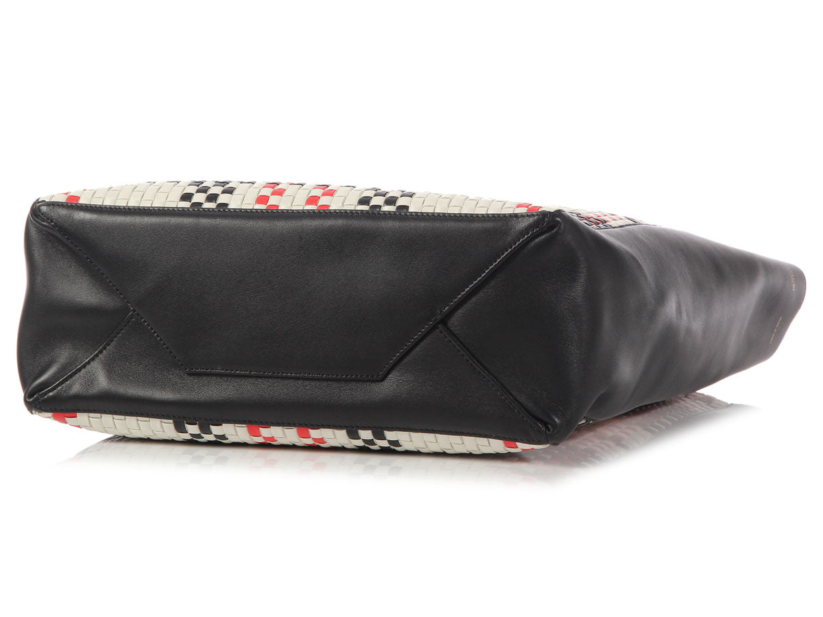 Céline Woven Plaid Tote