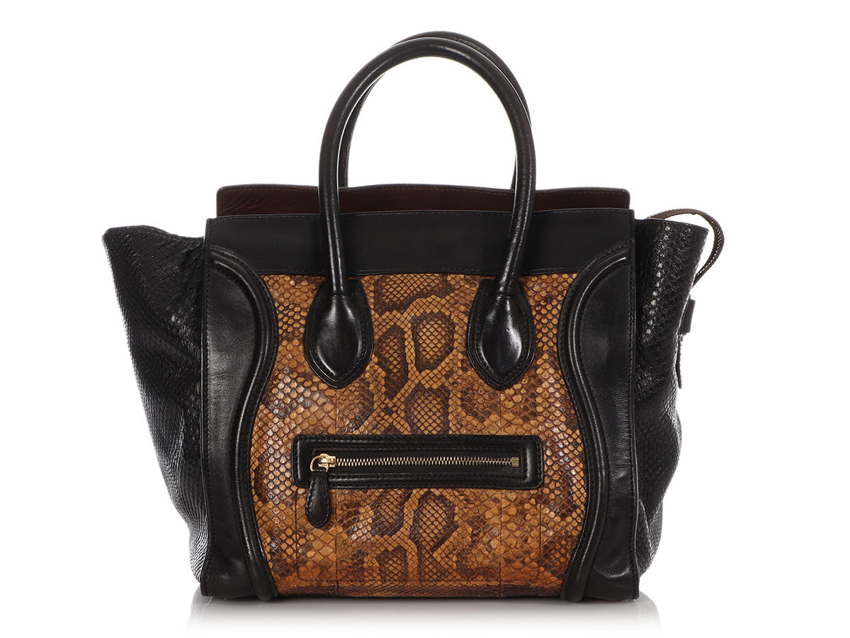 Céline Mini Tricolor Python Luggage