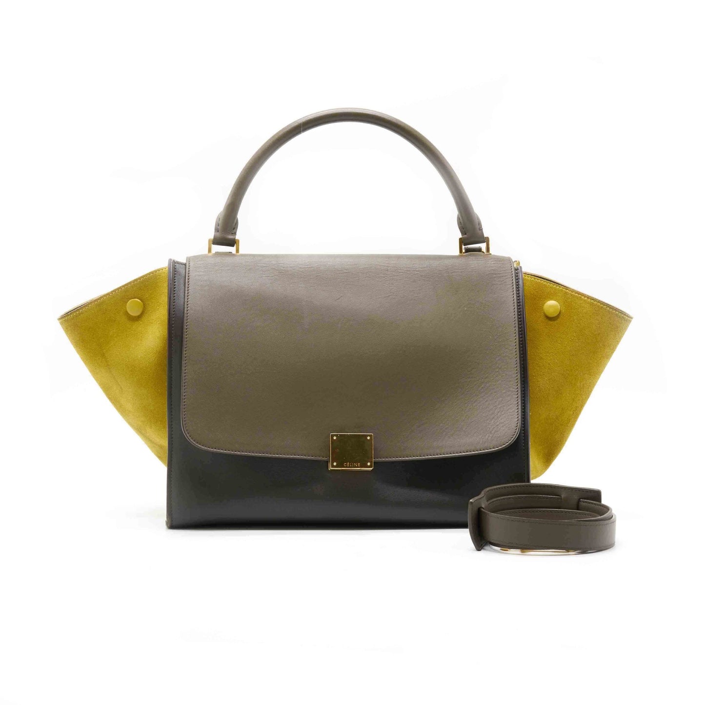 Celine Tri Color Leather Medium Trapeze Tote