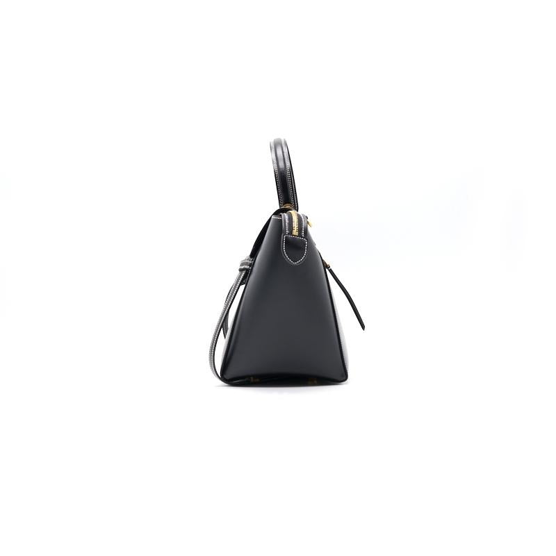 Celine Medium Leather Flap Top Handle Bag