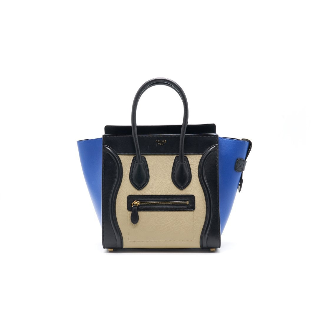 Celine Tri Color Leather Micro Luggage Tote