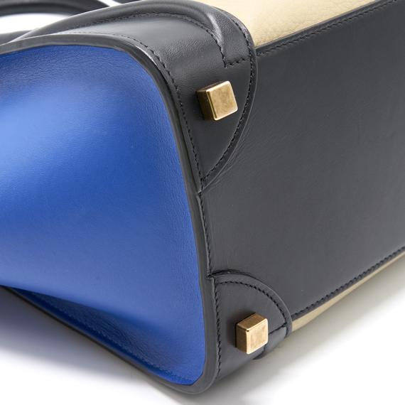 Celine Tri Color Leather Micro Luggage Tote
