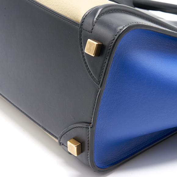 Celine Tri Color Leather Micro Luggage Tote
