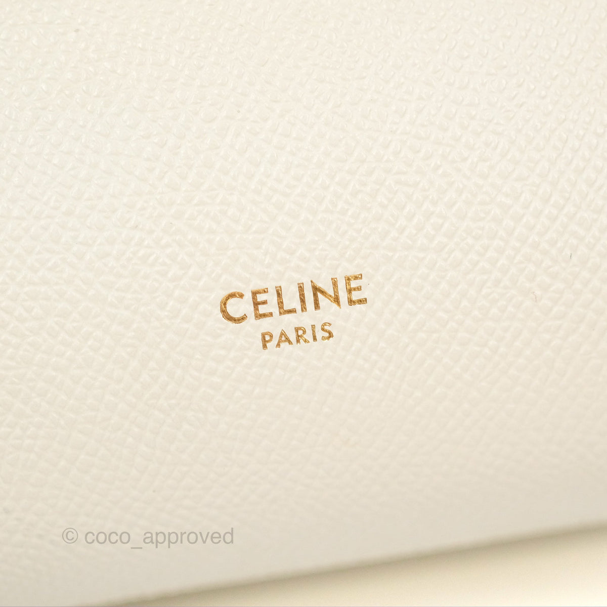 Celine Pico Belt Bag White Grained Calfskin Gold Hardware