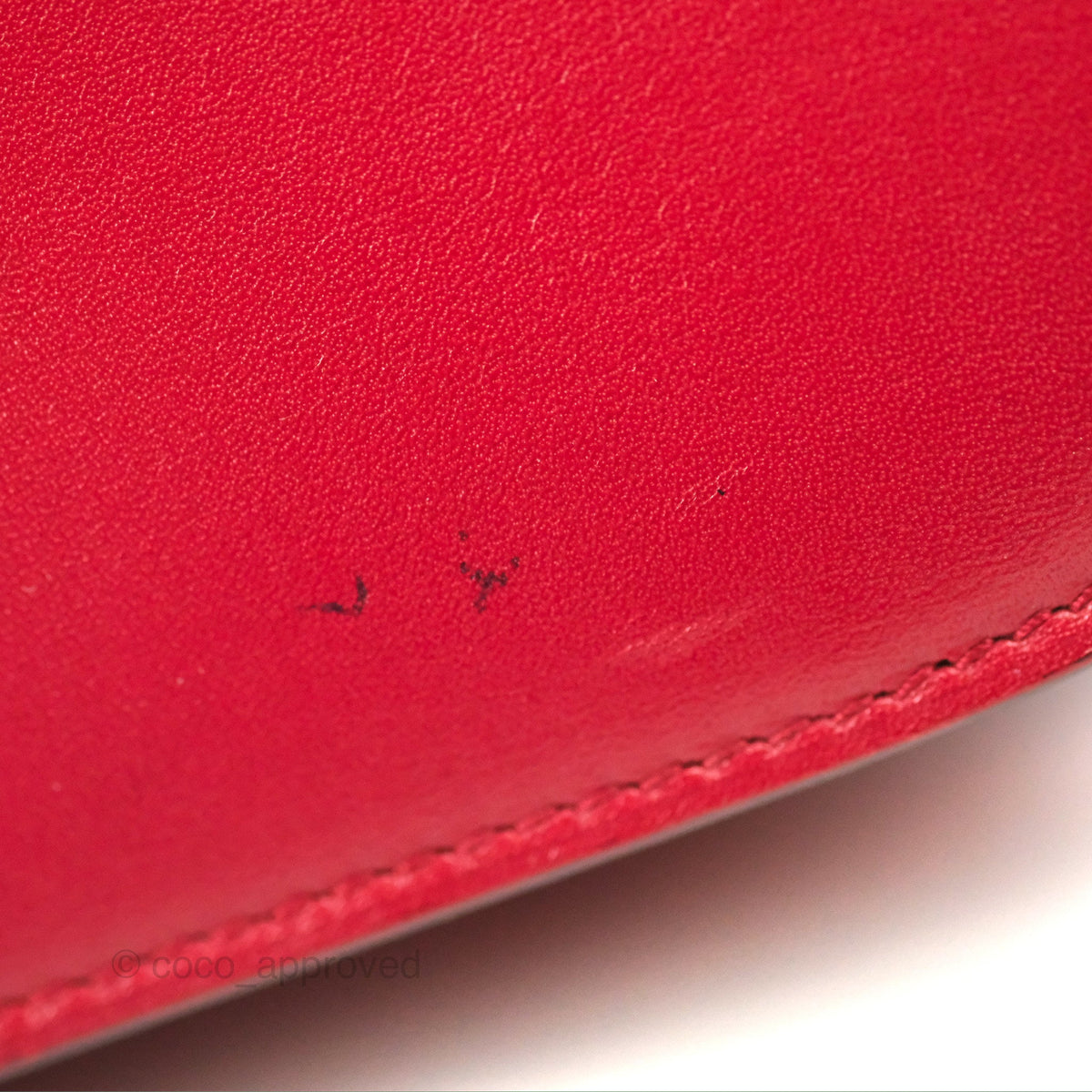 Celine Medium Classic Box Flap Red Calfskin