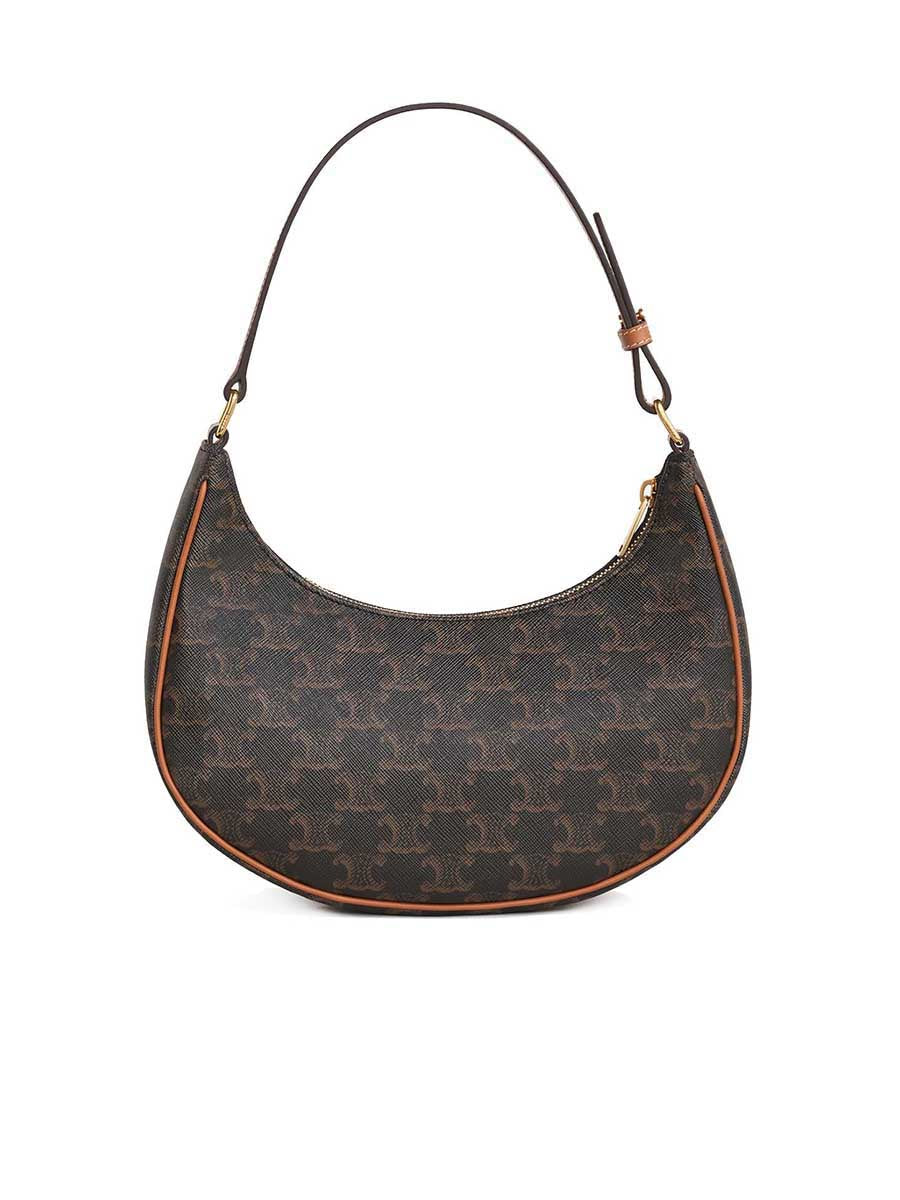 Ava Bag in Triomphe Canvas and Calfskin in Tan