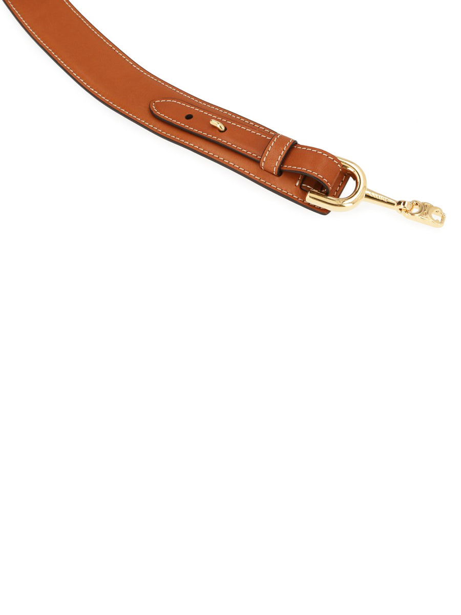 Triomphe Belt with Horsebit in Tan