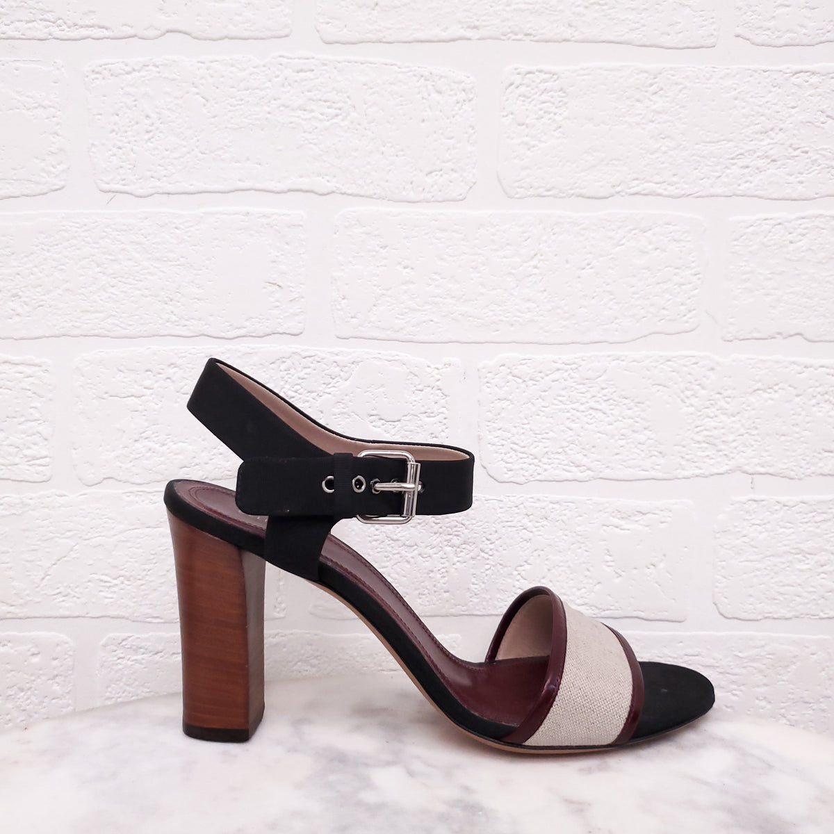 CELINE LINEN HEELS - SIZE 37