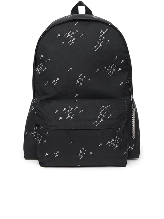 Medium Backpack in Nylon with Arrows Print