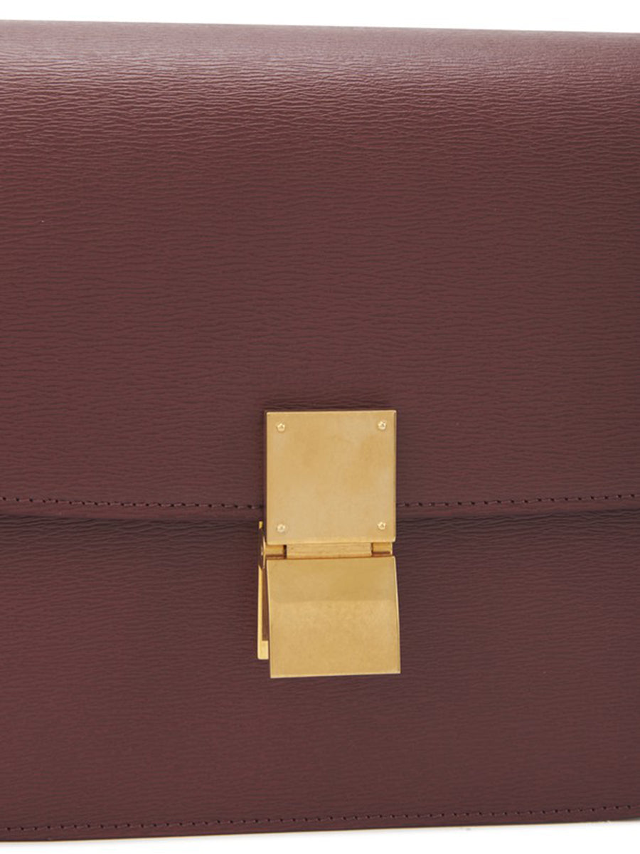 Medium Classic Bag in Grenat Calfskin Liégé