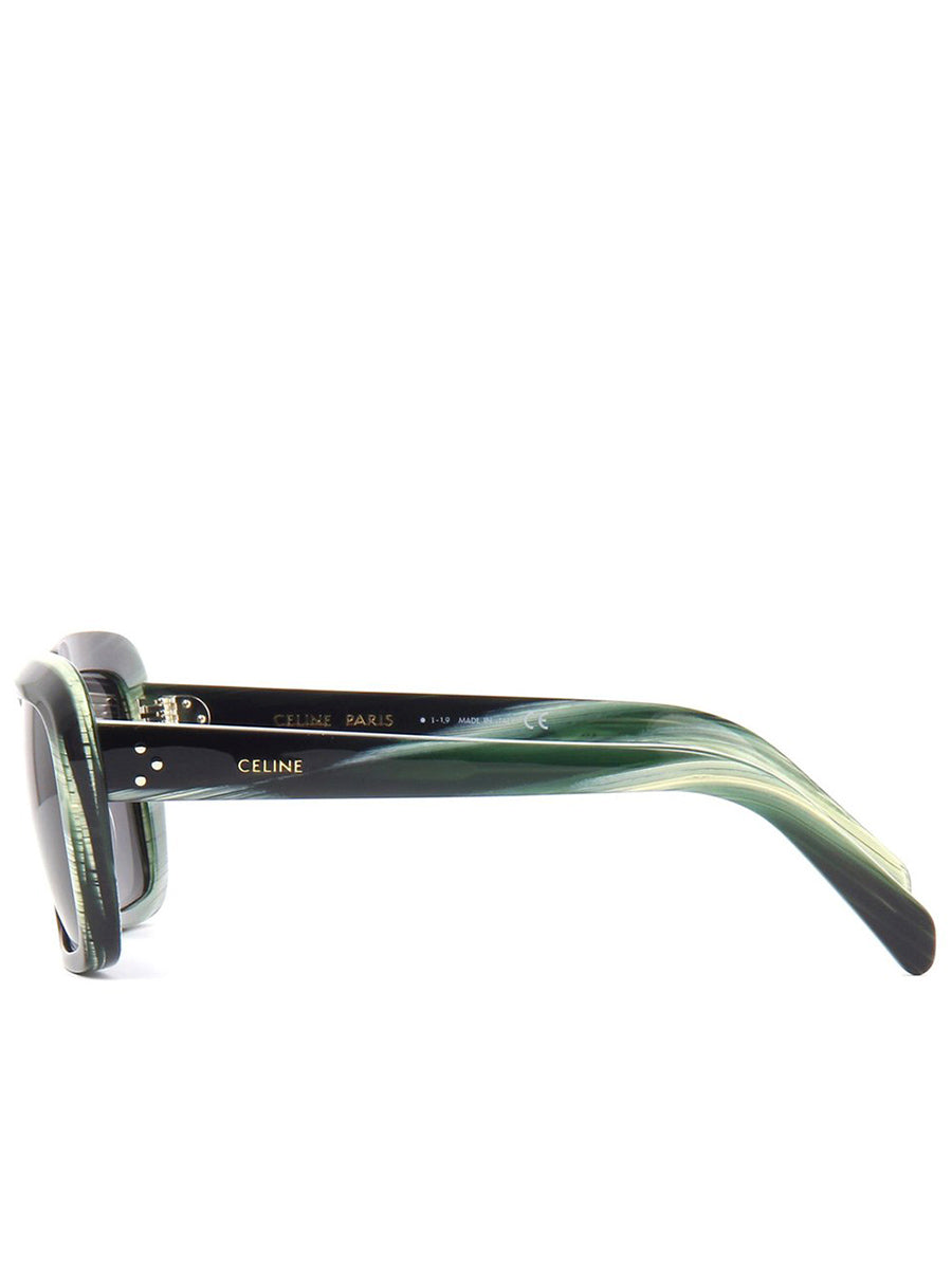 Celine Oversized Sunglasses in Green Horn
