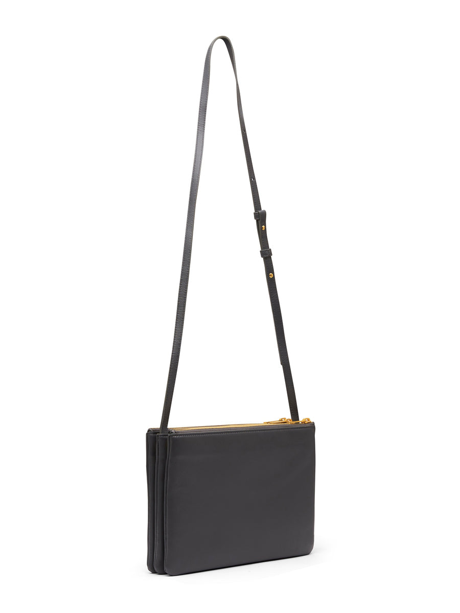 Large Trio Bag in Smooth Lambskin Grey