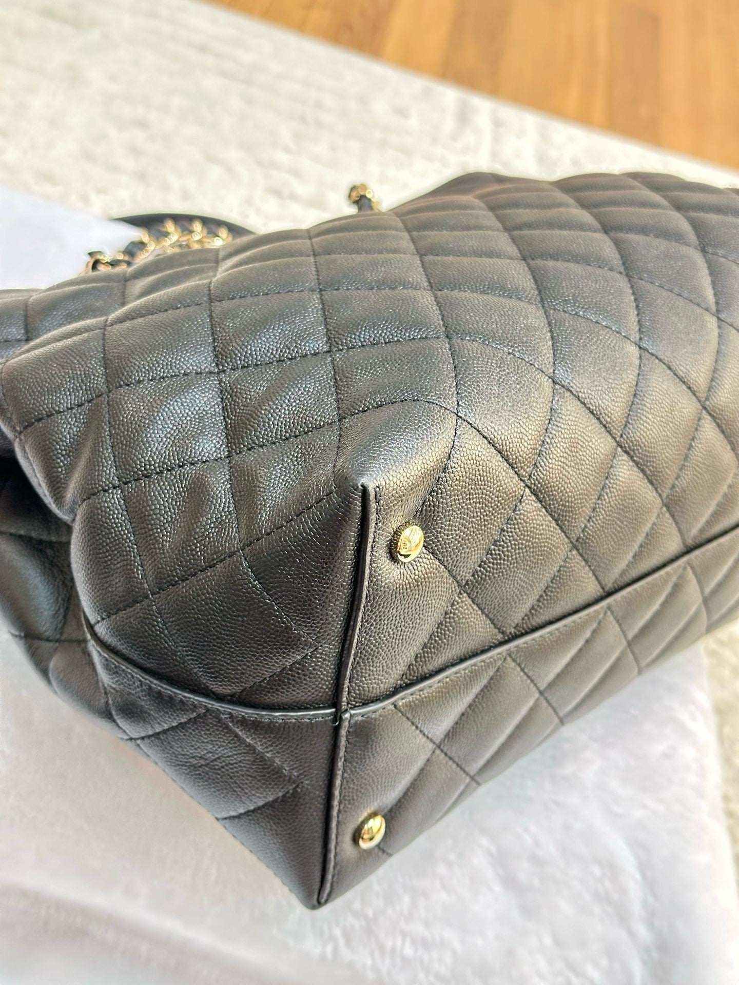 Chanel Medium Classic CC Shopping Tote Quilted Calfskin