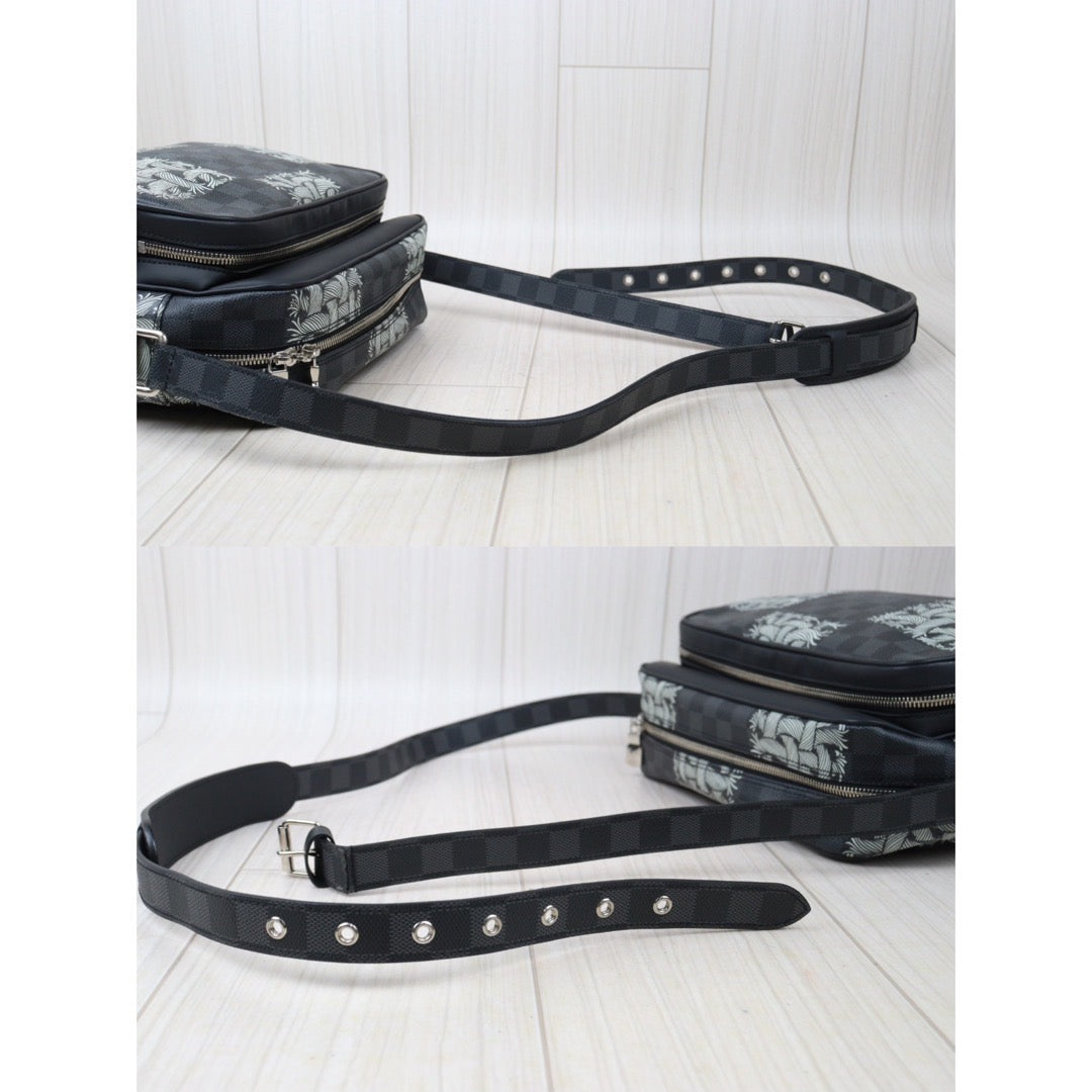 Good ( Rank AB)｜  LV Limited Edition Damier Graphite Christopher Nemeth Nile PM Shoulder Bag  ｜P24071108