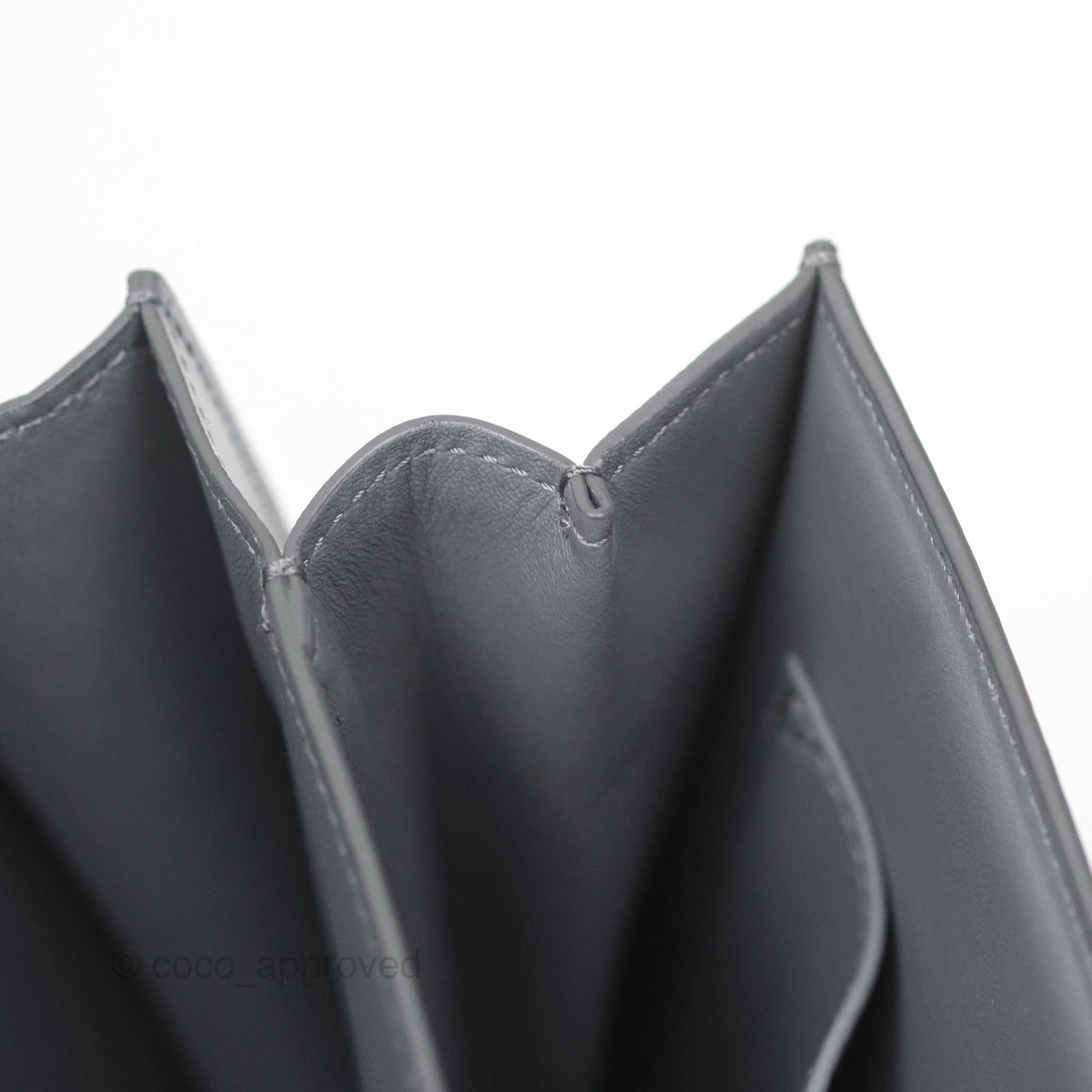 Celine Medium Classic Box Flap Grey Liege Calfskin