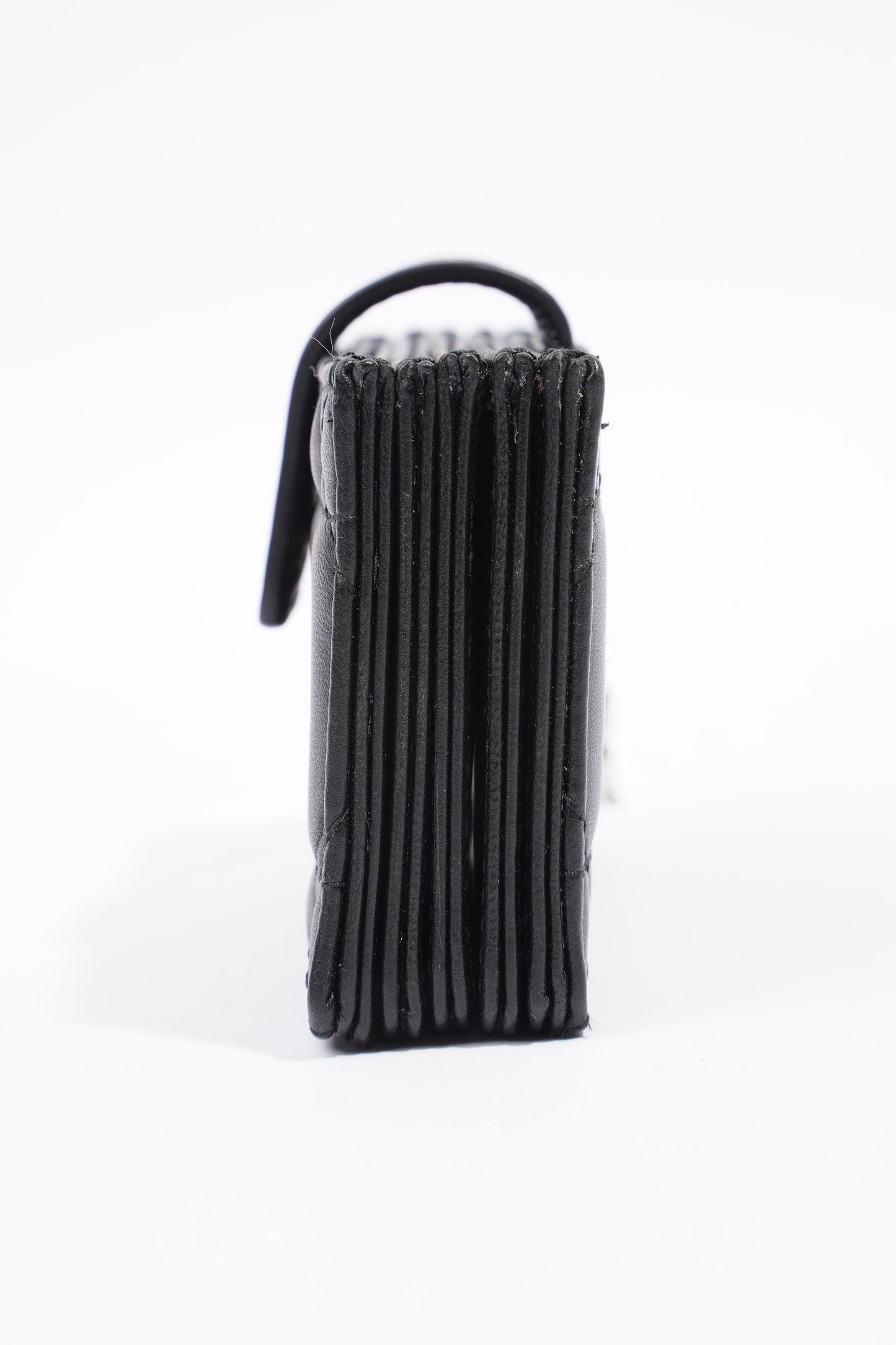 Christian Dior Lady Dior 5-Gusset Card Holder Black Lambskin Leather