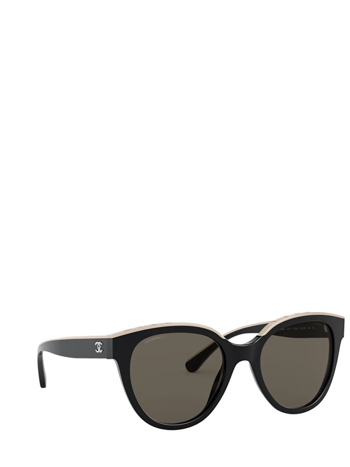 CHANEL ACETATE CC BUTTERFLY 5414 SUNGLASSES BLACK-BEIGE