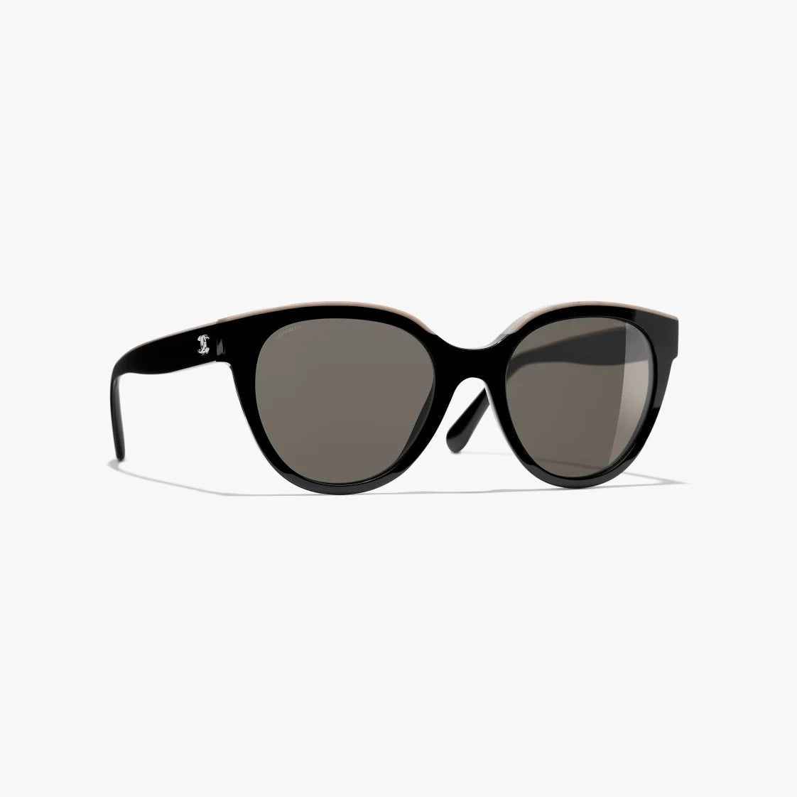 CHANEL ACETATE CC BUTTERFLY 5414 SUNGLASSES BLACK-BEIGE