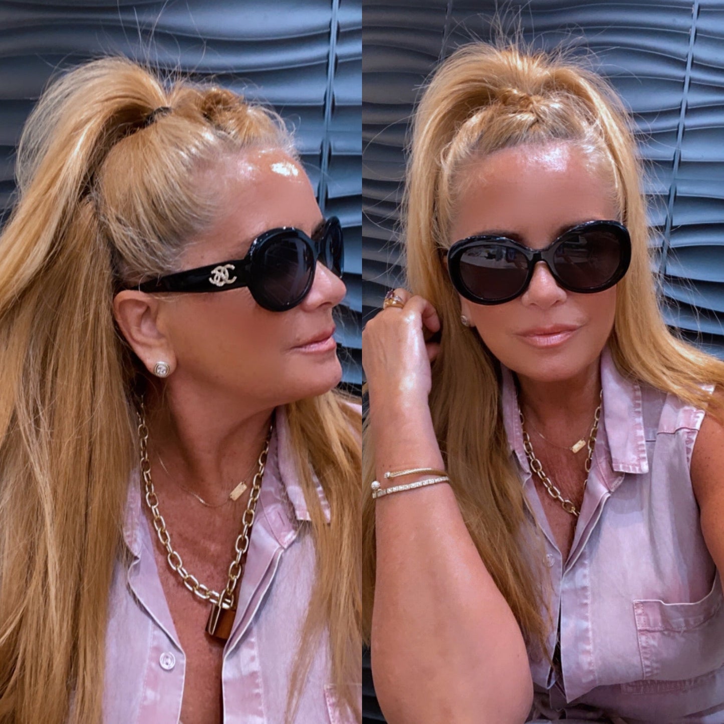 CHANEL ACETATE POLARIZED CC SUNGLASSES