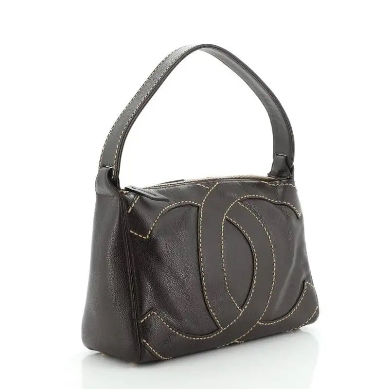 CHANEL CC CAVIAR STITCH SHOULDER BAG