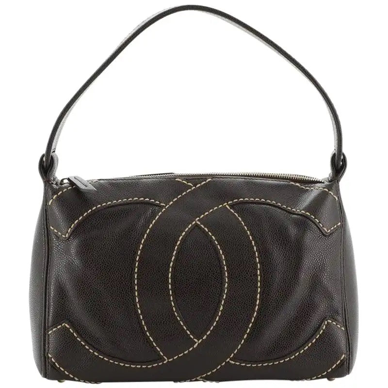 CHANEL CC CAVIAR STITCH SHOULDER BAG