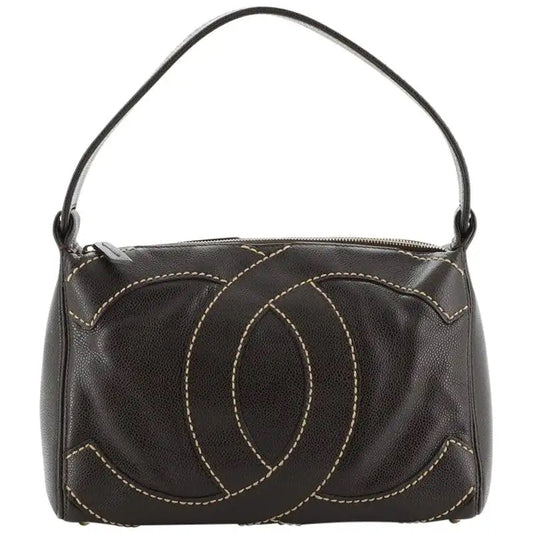 CHANEL CC CAVIAR STITCH SHOULDER BAG