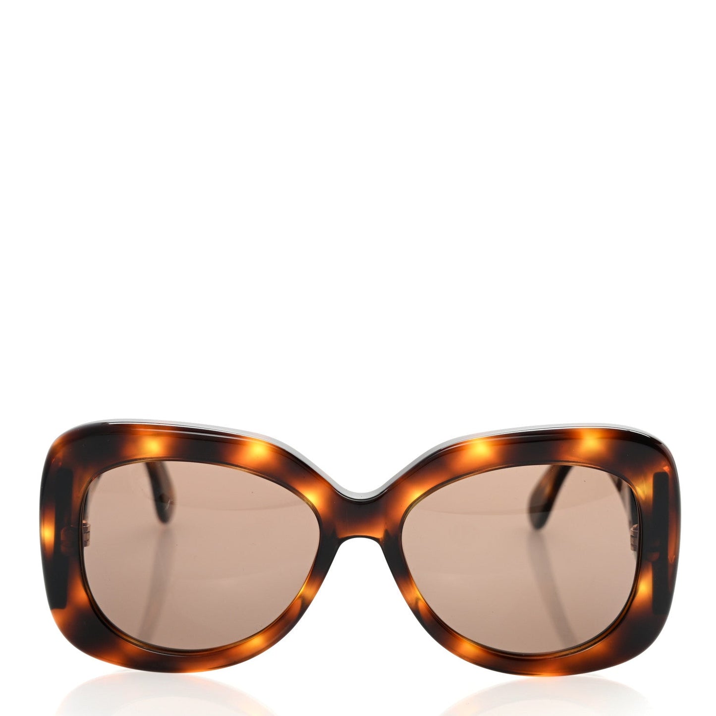 CHANEL CC TORTOISE OVERSIZED SUNGLASSES
