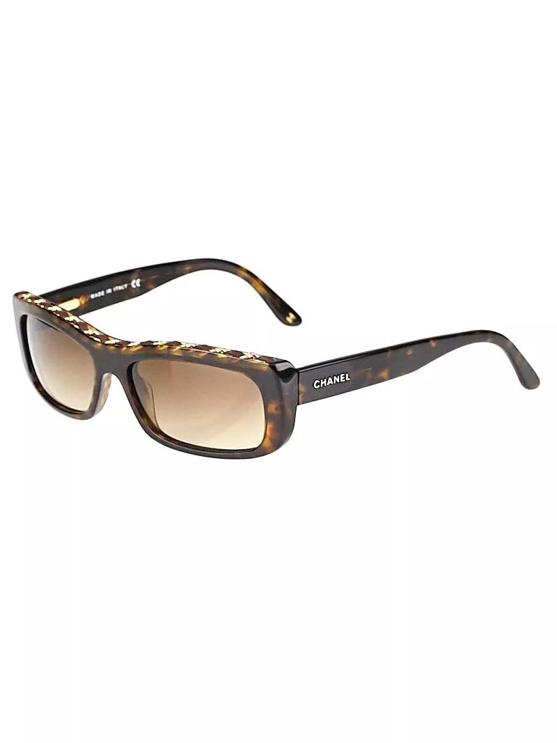 CHANEL 5130-Q RECTANGULAR SUNGLASSES HAVANA