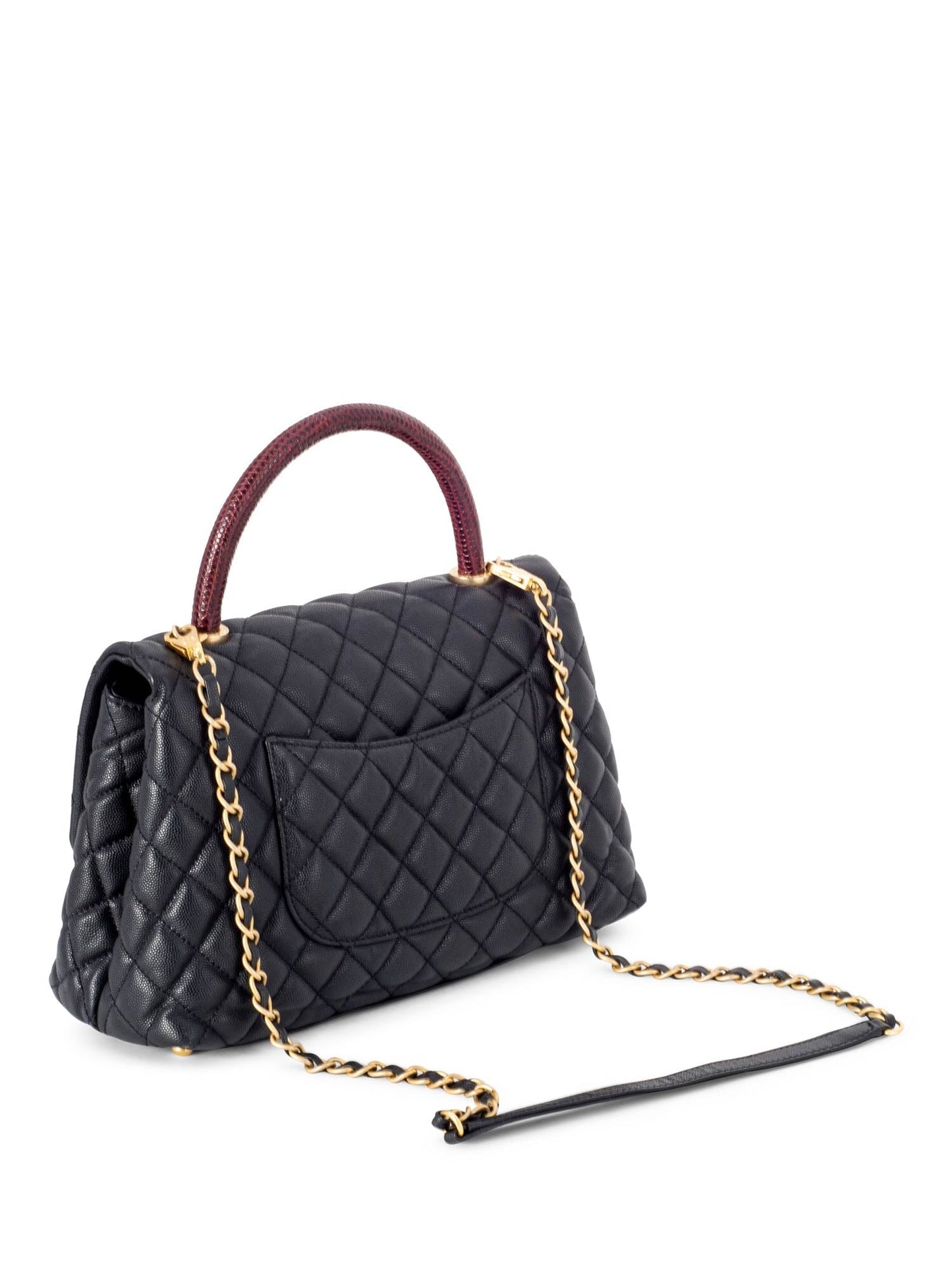 Chanel Caviar Coco Top Handle Medium Flap Bag