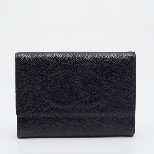 CHANEL CAVIAR LEATHER BIFOLD WALLET