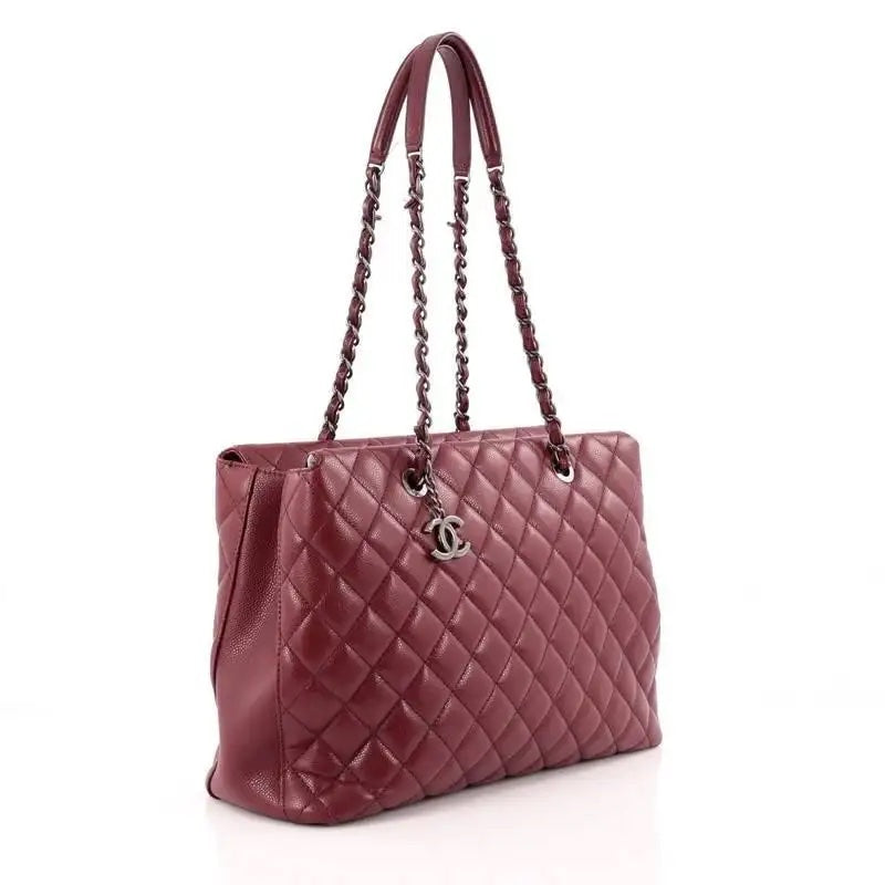 CHANEL CAVIAR QUILTED LEATHER CITY SHOPPER TOTE BAG-HS