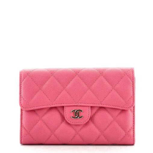 CHANEL CAVIAR QUILTED TRIFOLD CLASSIC FLAP WALLET