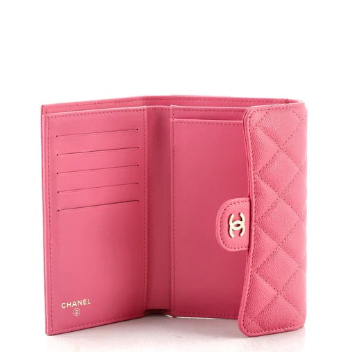 CHANEL CAVIAR QUILTED TRIFOLD CLASSIC FLAP WALLET