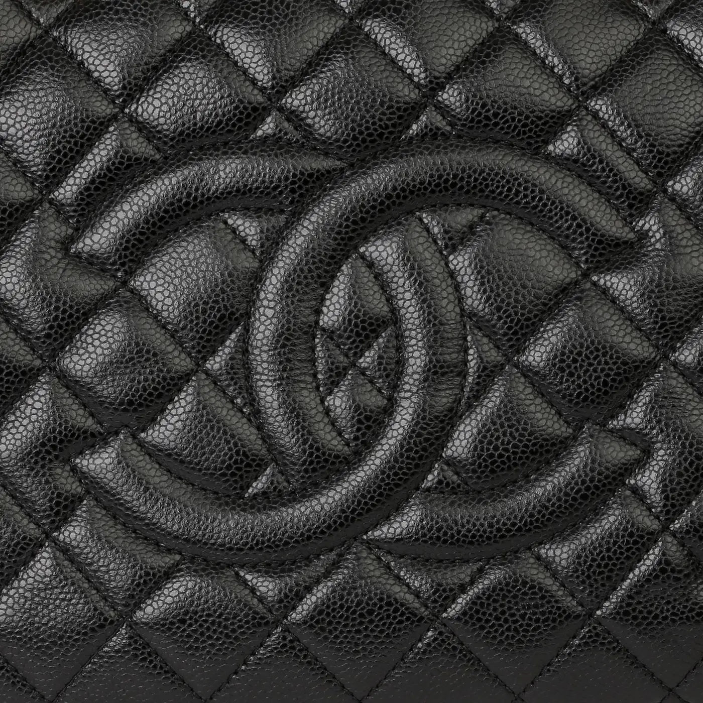 CHANEL CAVIAR QUILTED GRAND SHOPPING TOTE BAG-HS