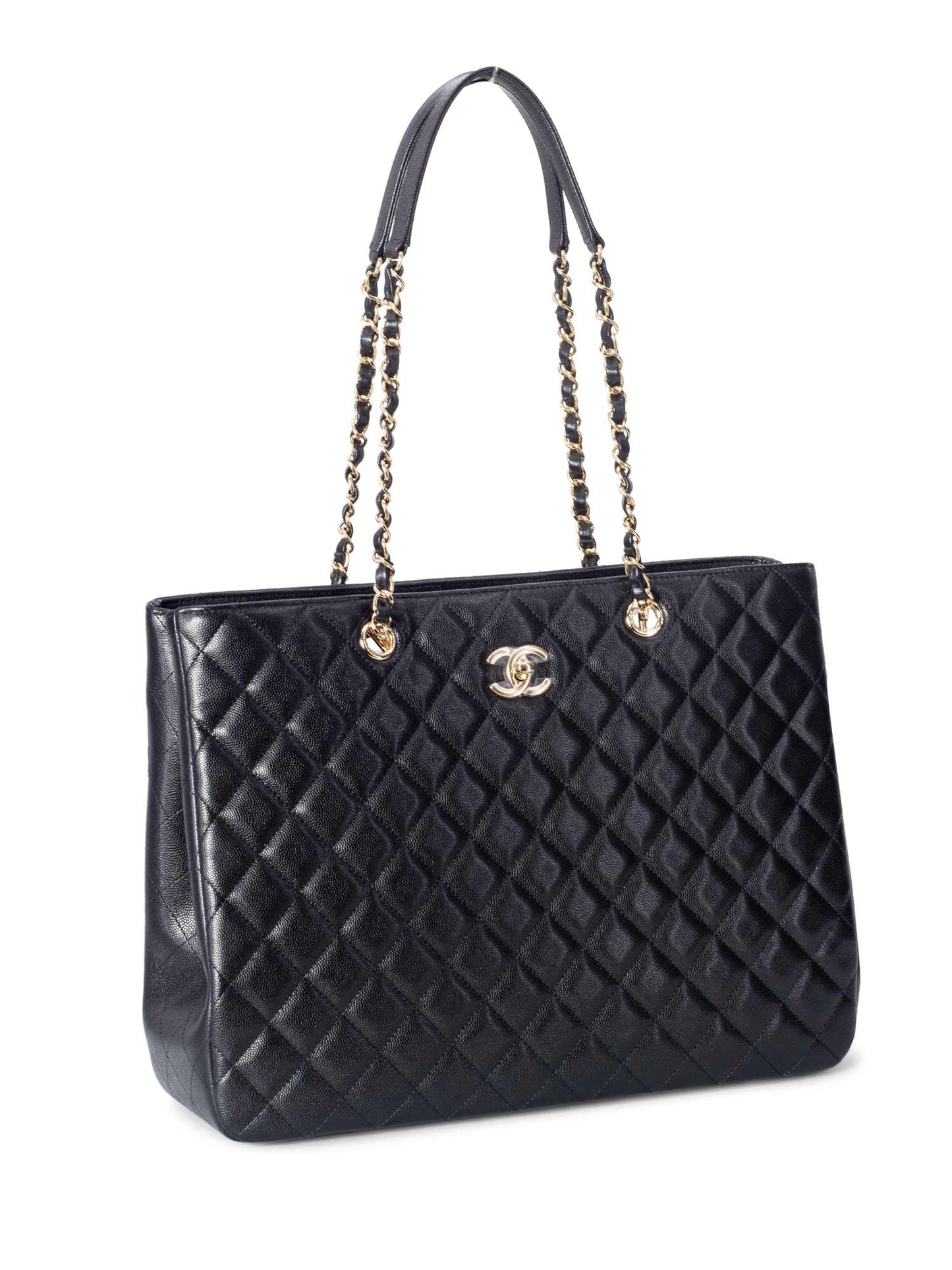 Chanel Caviar Quilted Large Shopping Tote Black