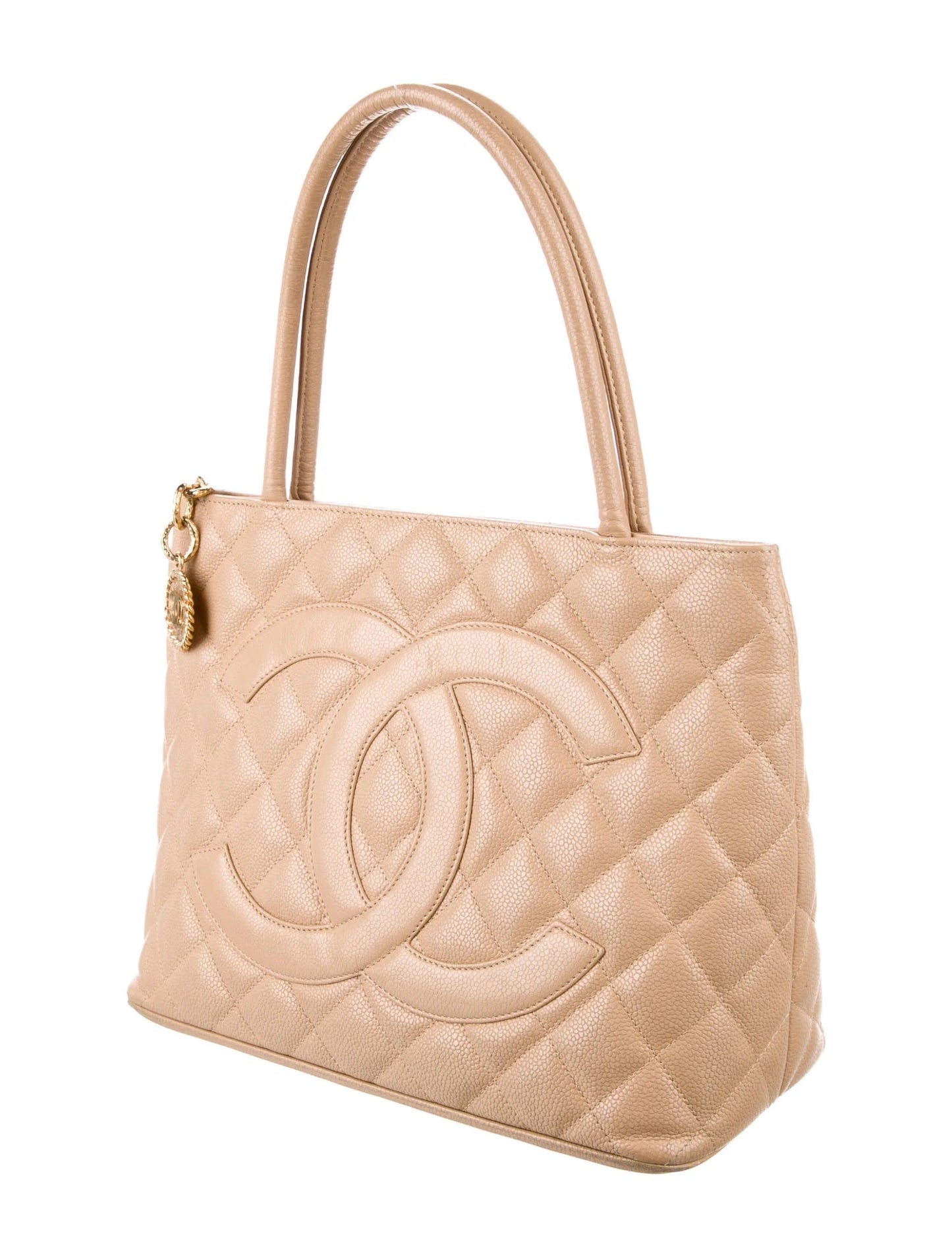 CHANEL CAVIAR QUILTED LEATHER MEDALLION TOTE BAG