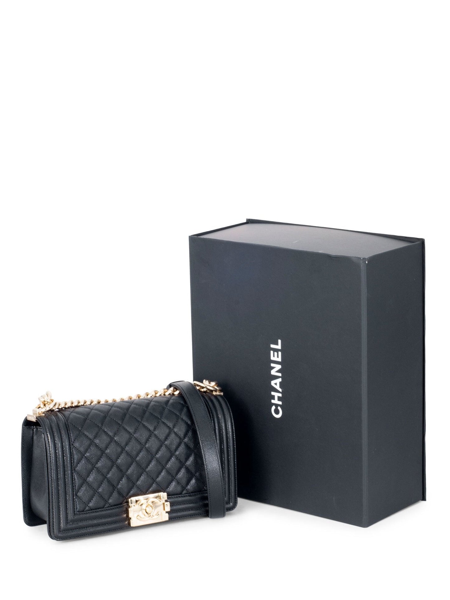 Chanel Caviar Quilted Medium Boy Flap Bag Black