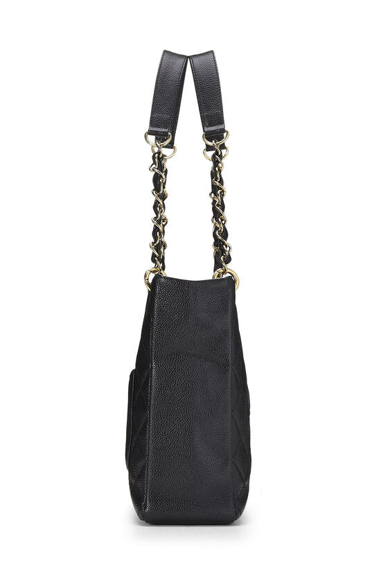 CHANEL CAVIAR QUILTED LEATHER PETIT SHOPPING TOTE BAG PST