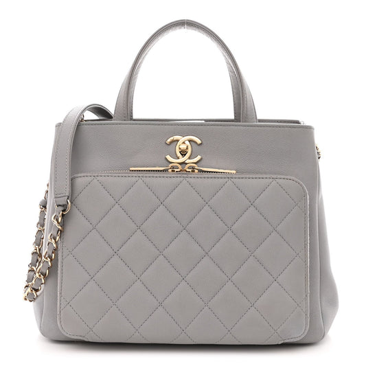 CHANEL CAVIAR QUILTED SMALL BUSINESS AFFINITY SHOPPING TOTE