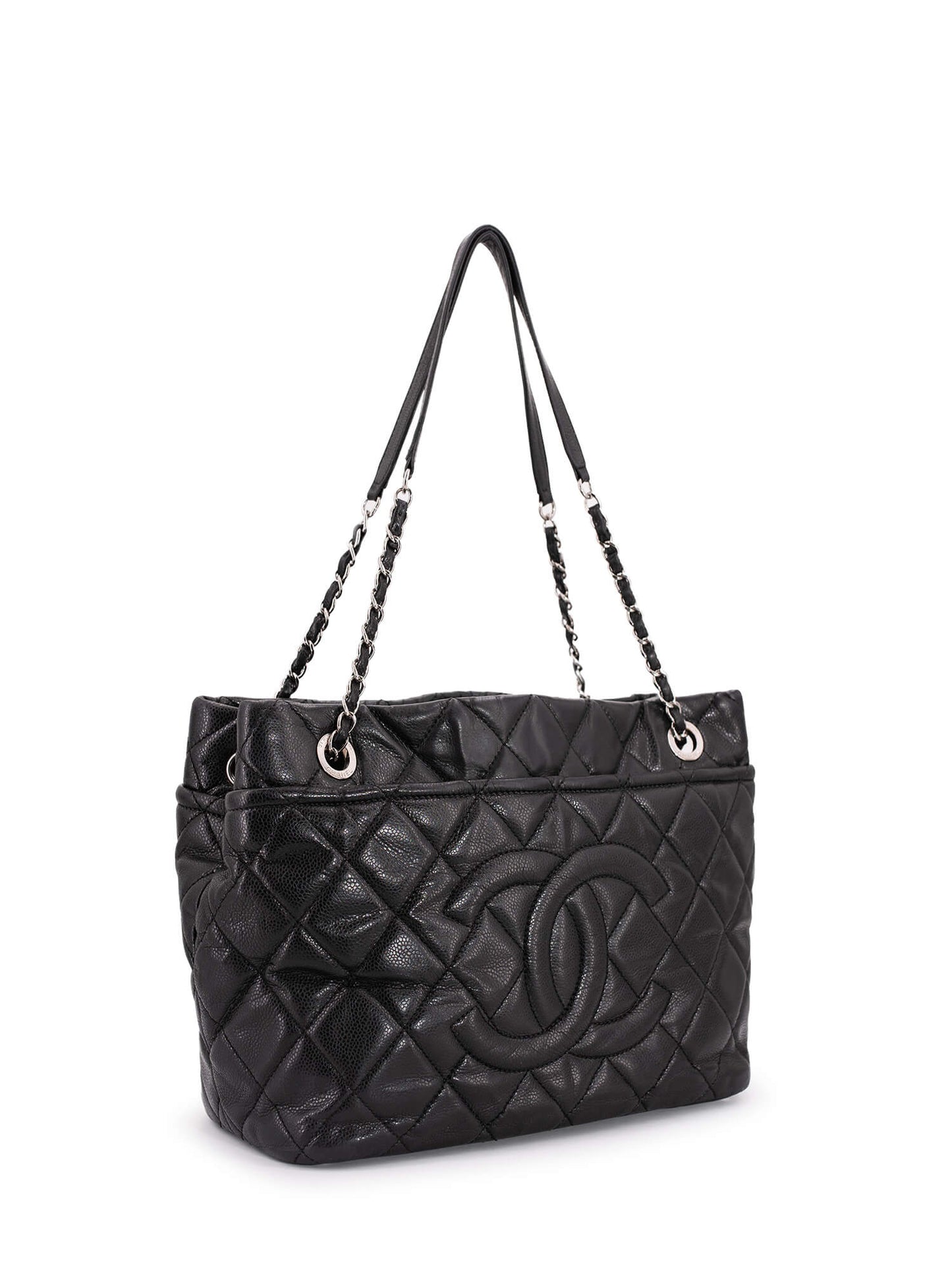 Chanel Caviar Quilted Timeless Soft Shopper Bag Black