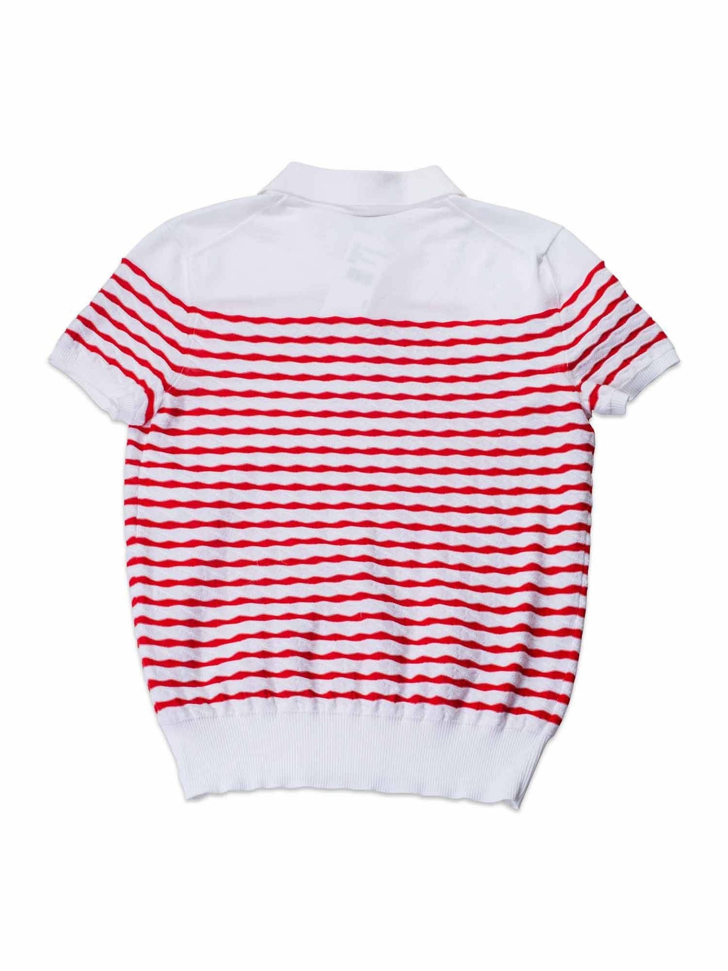 Chanel Cotton CC Logo Polo T-Shirt Red White