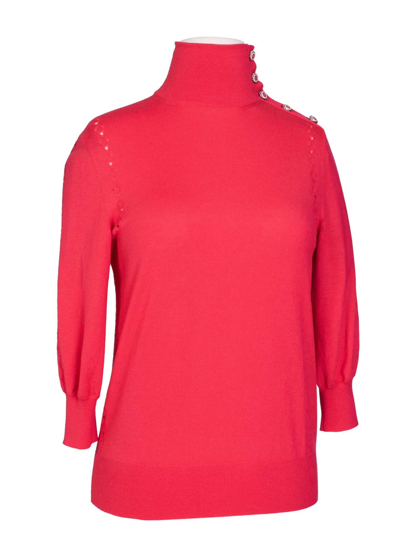 Chanel Fine Wool CC Logo Turtleneck Sweater Pink
