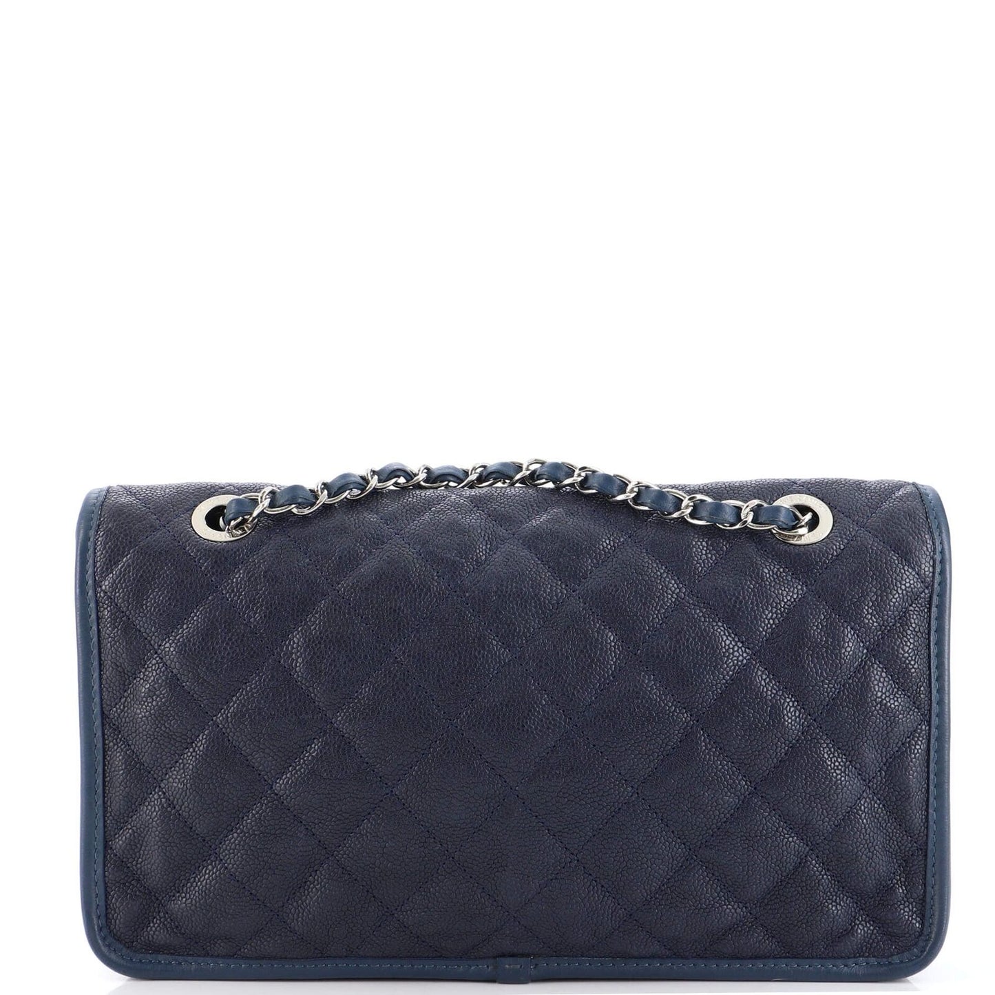 CHANEL FRENCH RIVIERA QUILTED CAVIAR MEDIUM FLAP BAG