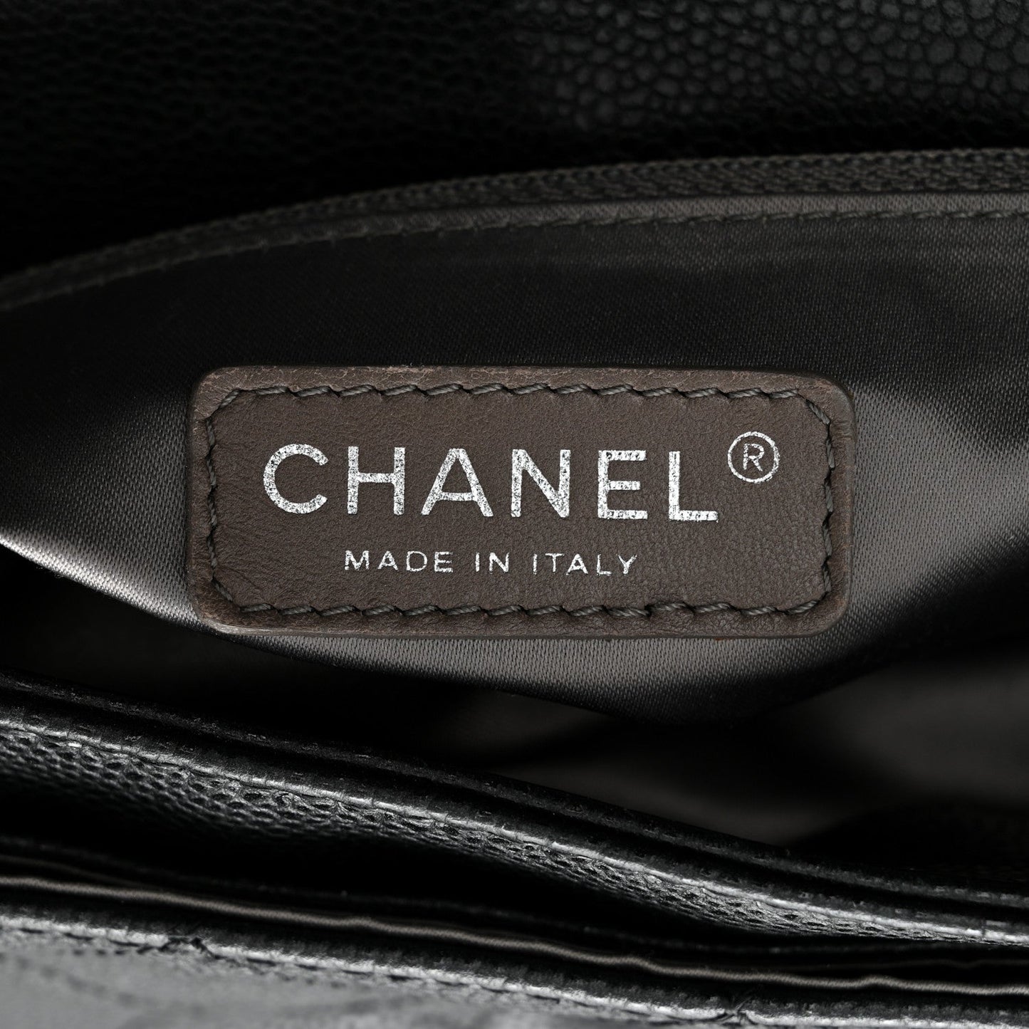 CHANEL GLAZED CAVIAR COCO RIDER FLAP BAG