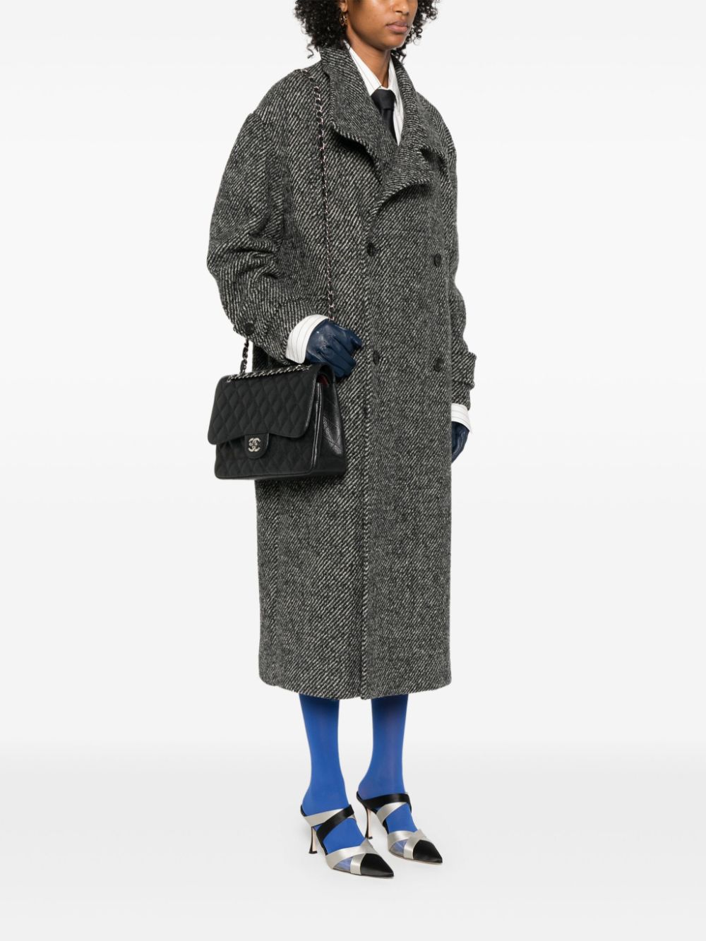 CHANEL CAVIAR QUILTED JUMBO DOUBLE FLAP CLASSIC SHOULDER BAG